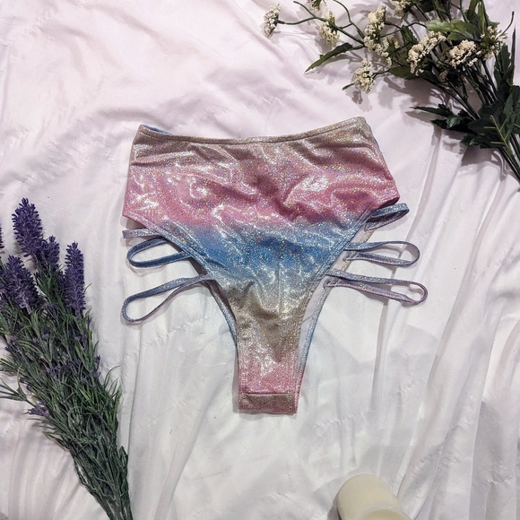 iHeartRaves Other - IHeartRaves High Waisted Open Sided Pastel Booty Shorts